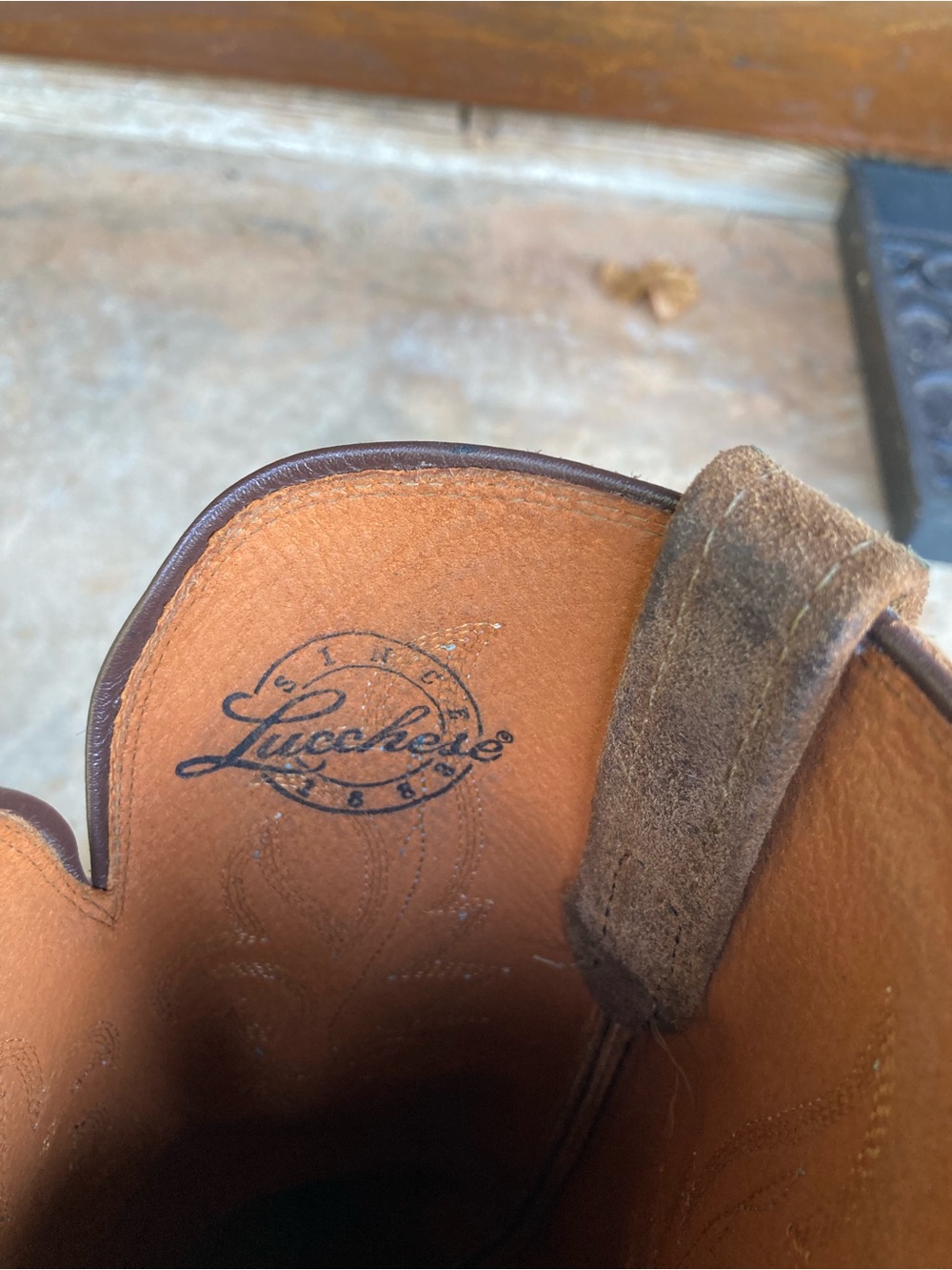 Lucchese | Suede Cowboy Boots - Picture 8 of 9